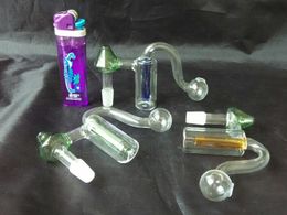 wholesalers New Stained glass bent at right angles pot, hookah, bong, pipe fittings