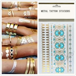 New Arrival Gold Henna Bracelet Metallic Tattoo Gold Silver Color Statements Golden Tattoo Temporary Tattoo