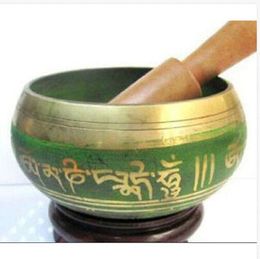 Rare Superb Tibetan OM Ring Gong YOGA Singing Bowl