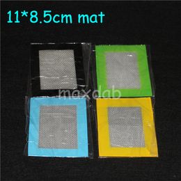 tools Silicone Mats Wax Non-Stick Pads Silicon Dry Herb Mats 11 8.5cm Food Grade Baking Mat Dabber Sheets Jars Dab Pad mixed Colours