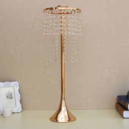 New Arrival 60 CM Height Candle Holder Acrylic Crystal Wedding Table Candle Sticks Flower Road Leads Event 1 lot = 10 Pcs