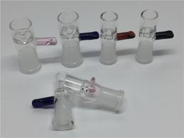 Glass Bowl Tobacco And Herb Dry Bowl Slide For Glass Bong And Pipes 10mm 14mm 18mm female Joint Glass Bowl With Handle
