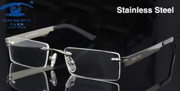 Frames Wholesale SKY&SEA OPTICAL Luxury Women Rimless Glasses Frames Men Eyeglasses Spectacles Prescription Eyewear Rx