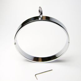 Adult Toys New High Quality Stainless Steel Bondage Collar Fetish Collar Choker Necklace #R410