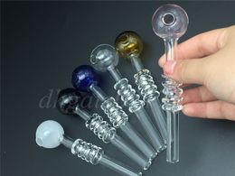 glass water pipe 13cm glass oil burner pipe oil rigs Oil Nail pipes tobacco hand pipes for smoke