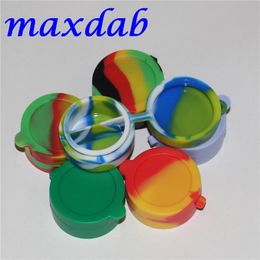 Nonstick Wax Containers 10ml silicone box big wax can Silicon container Colourful Non-stick wax jars dab storage jar oil vape pen holder