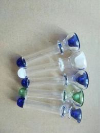 Arrival short glass pipe cheaper pipe Handle smoking pipe glass bong for dry herb in stock