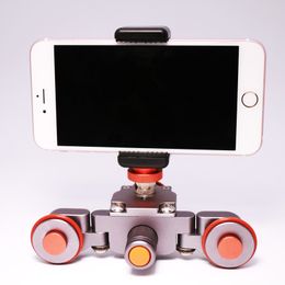 Freeshipping Flexible Motorised Electric dolly 3-Wheel Pulley Car Rail Rolling Track Slider for iPhone DSLR Camera Camcorder Cellphone