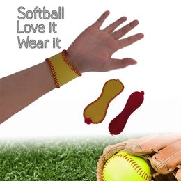 2016 softball baseball leather seam cuff bracelet