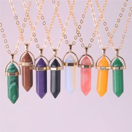 Good Luck Charm Stunning Purple Agate Gold Plated and Bail Chain Necklace Ideal Green Jade Pendant 32*8mm Point Pendulum Everyday Necklace