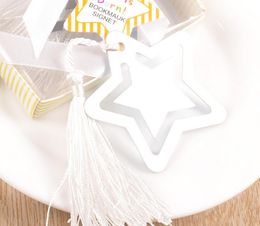 20pcs Silver Stainless Steel Star Bookmark For Wedding Baby Shower Party Birthday Favor Gift Souvenirs Souvenir CS011