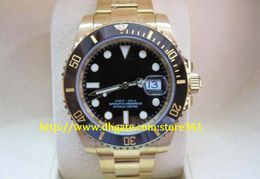 store361 new arrive watches Top High Quality Automatic Mens Watches 116618LN 116618 Men's Black 40mm 18k Yellow Gold Date