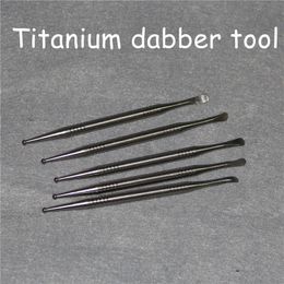 Titanium Dabber Tools Gr2 Ti Nail Dabbing Tool Short Titanium Dab For Glass Bongs Glass Pipe Wax Dry Herbal Vaporizer Pen Ti Dabber