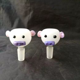 -Cute little pig bong in vetro accessori, pipe di vetro colorato mini multi-colori Hand Pipes Best Spoon Tubi di vetro