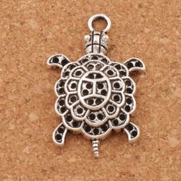 Animal 3D Sea Turtle Tortoise Alloy Charms 100pcs/lot Tibetan Silver Pendant 34mm L1181 Jewellery DIY