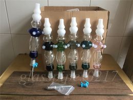 high quality 14mm female straw tip set with clip and 14mm titanium nail Oil Rig Straw Concentrate Dab Straw