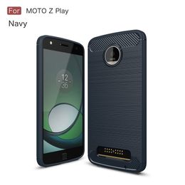 MOBILEPHONE CASE FOR MOTO Z PLAY SOFT TPU CARBON Fibre Armour RUGGED FITTED SLIM CASE FOR MOTO Z COVER ACCENT TEXTURE