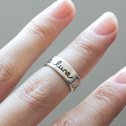 Fabrik Preis Großhandel Französisch "la lune" Mond Ring, einstellbare Retro Stil Romantische Liebe Zeuge Antik Silber Ring Für Männer EFR004