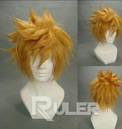 Free Shipping>>> new Short Kingdom Hearts Birth by Sleep-Ventus Golden Cosplay wig