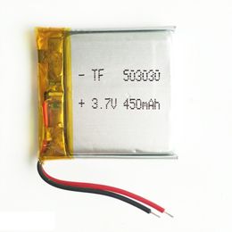 Model 503030 450mAh 3.7V Lithium Polymer LiPo Rechargeable Battery cells li-po li ion power For Mp3 GPS DVD mobile phone headphone recorder