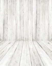 White Wooden Planks Wall Floor Photography Backdrops Children Kids Studio Portrait Wallpaper Photo Booth Backgrounds for Baby Newborn