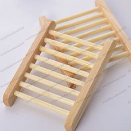 Natural Bathroom Shelves Wood Soap Dish Wooden Soap Tray Holder Storage Box Container for Bath Shower Plate