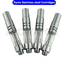 Pyrex glass tank oil vaporizer atomizer stainless steel ceramic coil 510 o pen vape Vapour ce3 vaporizer pen cartridges with metal tip