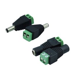 dc female plug connector UK - DC Power Adapter 5.5 * 2.1 mm Male & Female DC Power Jack Adapter Connector Balun Plug