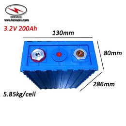 Rechargeable 3.2V LiFePO4 Battery 200Ah Cell LiFePO4 Lithium Akku Bateria 3.2V 200A 100A for DIY Solar Energy Storage Vehicle