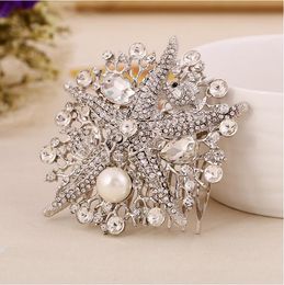 Fashion Bridal Wedding Tiaras Stunning Rhinestone Fine Comb Bridal Jewellery Accessories Crystal Hair Brush Free Shipping LY199