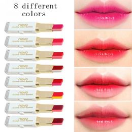 HOT sale 8 different Colours 3.8g NOVO lipstick Double Colour lipstick 100 pcs/lot DHL free