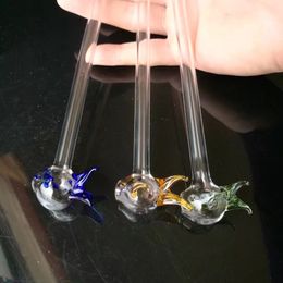 Small fish straw , Wholesale glass bongs, glass water pipe, glass oil burner, adapter, bowl