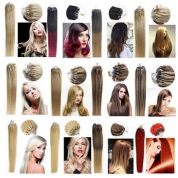 7a micro loop hair extension 0 5g strand 200s brazilian straight hair remy human hair 1624 inch 1 1b 2 4 6 8 27 99j 613 60 pink