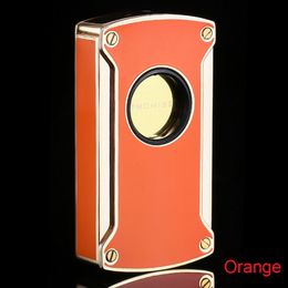 Electronic touch lighter induction lighters Zinc Alloy windproof gas inflatable cigarette jet lighter have 5 Colours