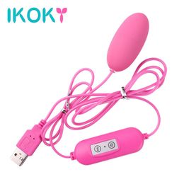 IKOKY Multispeed 12 Frequency Vibrating Egg USB Vibromasseur Clitoris stimulator Sex Toys for Woman Female G-Spot Massager q170718