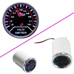 Freeshipping New Auto 2" 52mm Universal DC 12V voltmeter gauge round shape Volt Gauge with bright LED display voltage tester for car