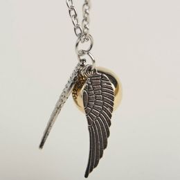 new style Silver Wings Snitch Gold Necklace pendant golden wholesale