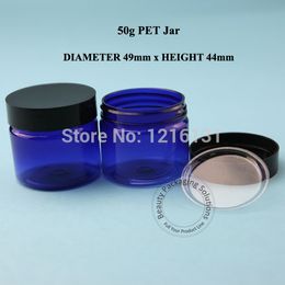 100pcs/Lot Wholesale 50g Plastic Facial Cream Jar Black Screw Cap PET Mask Makeup Container Cosmetic Packaging Small Pot