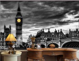 mural 3d wallpaper 3d wall papers for tv backdrop Popular black and white scenery London
