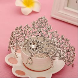 New Cheapest Crowns Hair Accessory Rhinestone Jewels Pretty Crown Without Comb Tiara Hairband Bling Bling Wedding Accessories LY51D