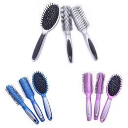 3 Pcs Hair Comb Sets, Detangling Curling Hair Roll Round Hair Brushes, Scalp Massage Air Cushion Hairdressing Brush For Personal Haircare