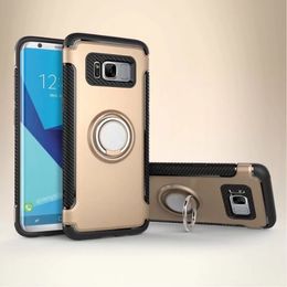 Armour TPU+PC + Metal ring bracket case cover Car Magnet Suction Sheath FOR IPHONE X 8 6 6S PLUS 7 7 8 PLUS Galaxy s8 s8 plus s7 s7 edge 200