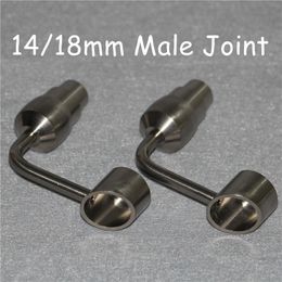Wholesale HighGR2 Domeless Ti Nail Titanium Banger Nails Fits 14mm &18mm(19mm)male joint Titanium Banger Nails For Smoking Accessories Nails