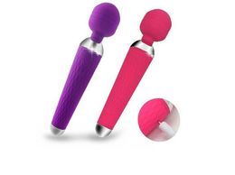 Super Powerful oral clit Vibrators for Women USB Rechargeable AV Magic Wand Vibrator Massager Adult Sex Toys