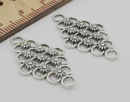 200pcs/lot Antique Silver Connector Link Charms Pendant for Jewellery Making Diy 29x17mm