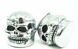 3 layers of removable TOBACCO GRINDER Metal Skull teeth tobacco grinder 48*50mm, the wholesale trade