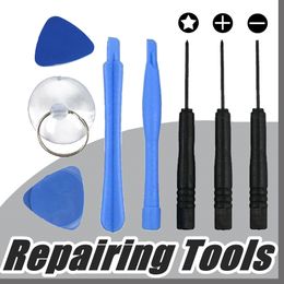 8 in 1 REPARATUR-HEBEL-SET ÖFFNUNGSWERKZEUGE mit 5-Punkt-Stern-Pentalobe-Torx-Schraubendreher für APPLE iPhone 4 4S 4G 5 5G SE 5S 6 6S 7 Plus A-GL