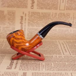Gift box detachable curved pipe non - mainstream square hammer bucket new creative engraved resin pipe