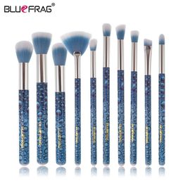 Bluefrag New Style 10pcs Makeup Brushes Set Foundation Powder Eye Shadow Brow Blush Beauty Cosmetic Tool Brush Kit Maquiagem