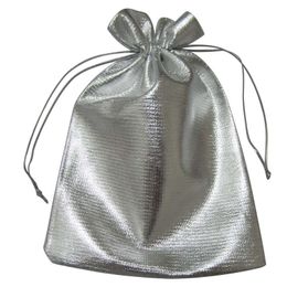 Gold Silver Cloth Packing Bags Jewellery Pouches Wedding Favors Christmas Party Gift Bag 7x9cm 9x12cm269H
